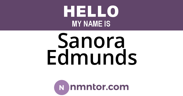 Sanora Edmunds