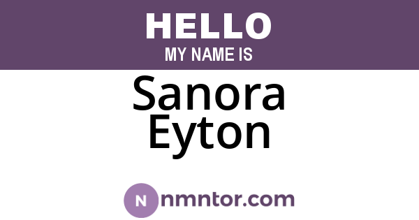 Sanora Eyton