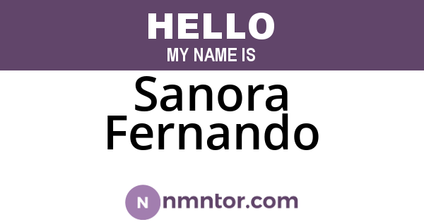 Sanora Fernando