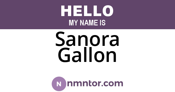 Sanora Gallon
