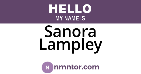 Sanora Lampley