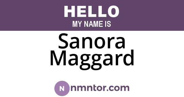 Sanora Maggard
