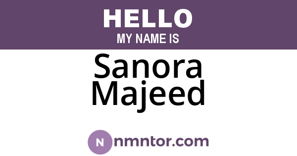 Sanora Majeed