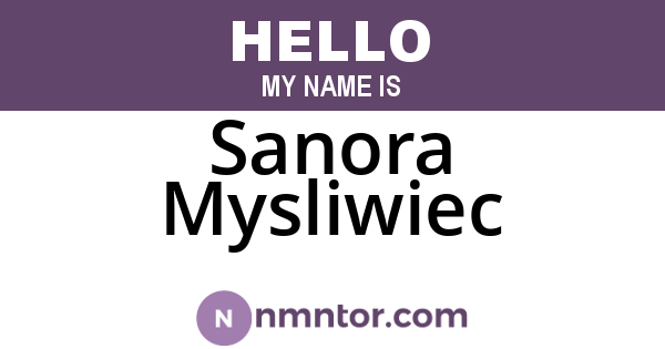 Sanora Mysliwiec