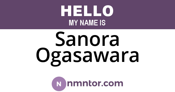 Sanora Ogasawara