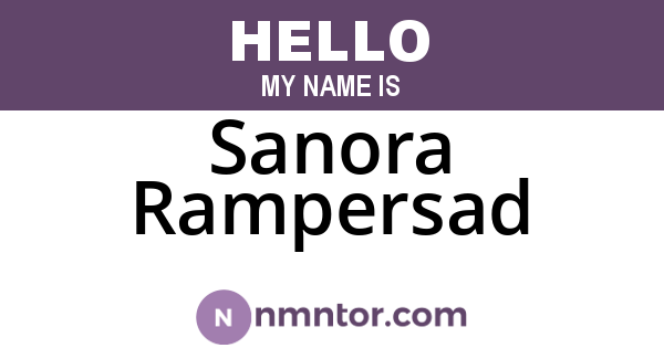 Sanora Rampersad