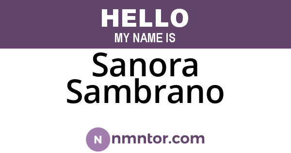 Sanora Sambrano