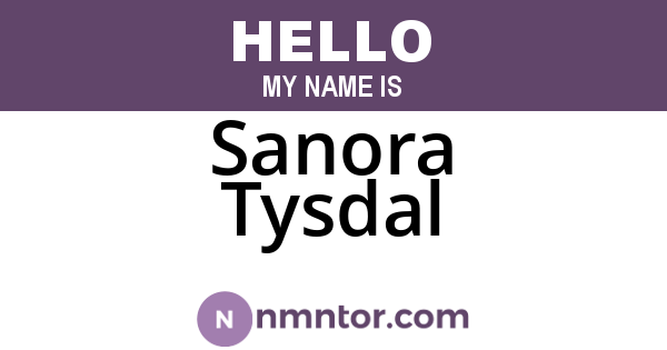Sanora Tysdal