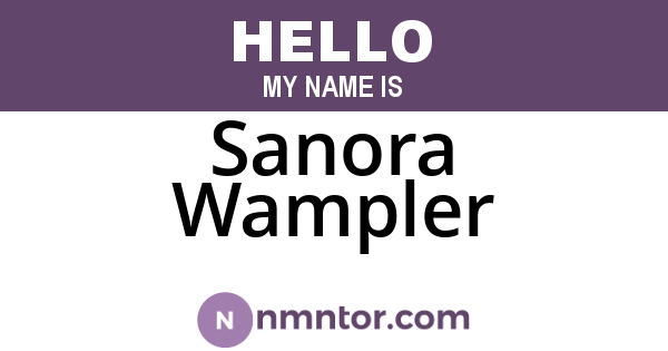 Sanora Wampler