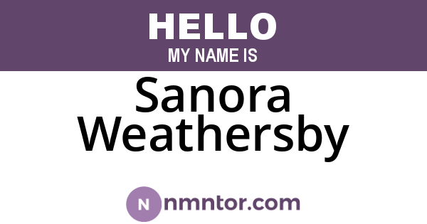 Sanora Weathersby
