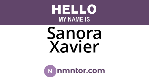 Sanora Xavier