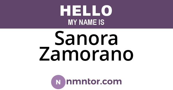 Sanora Zamorano