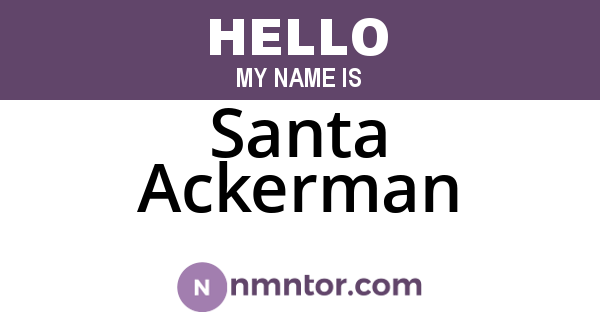 Santa Ackerman