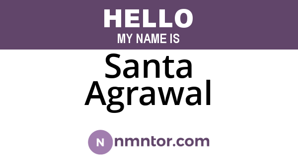 Santa Agrawal