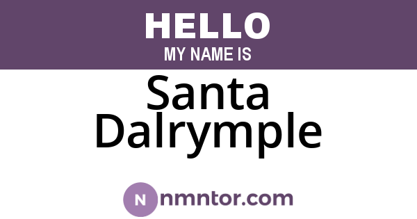 Santa Dalrymple