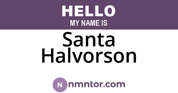 Santa Halvorson
