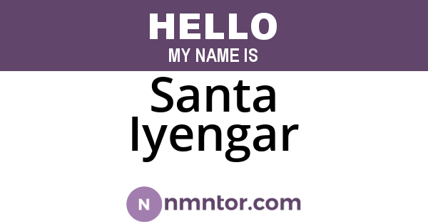 Santa Iyengar