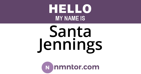 Santa Jennings