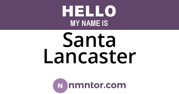 Santa Lancaster