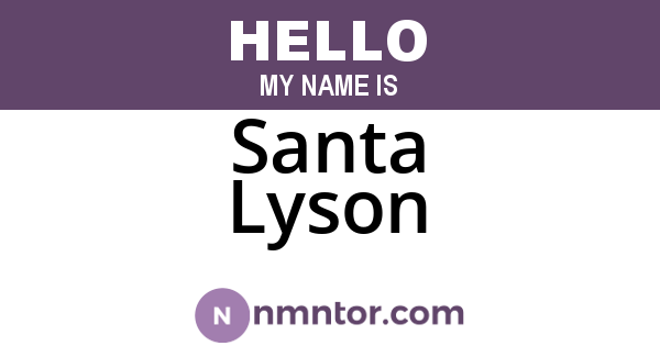 Santa Lyson