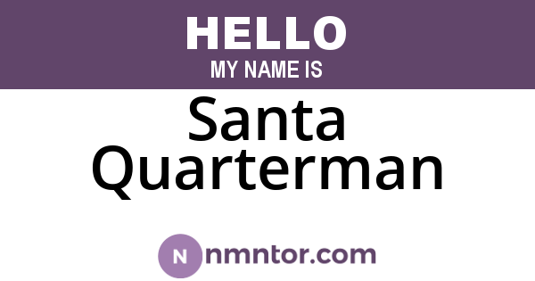 Santa Quarterman
