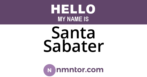 Santa Sabater