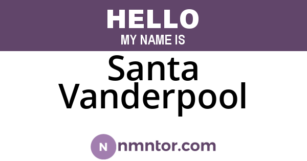 Santa Vanderpool