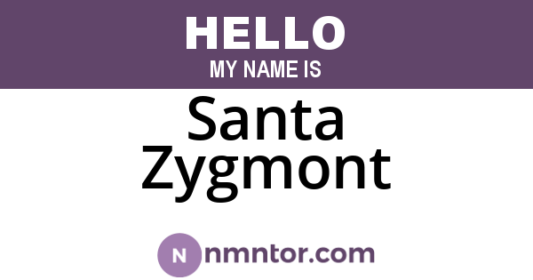 Santa Zygmont