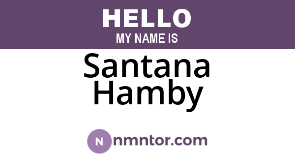 Santana Hamby