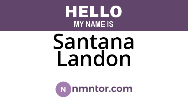 Santana Landon
