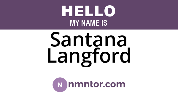 Santana Langford