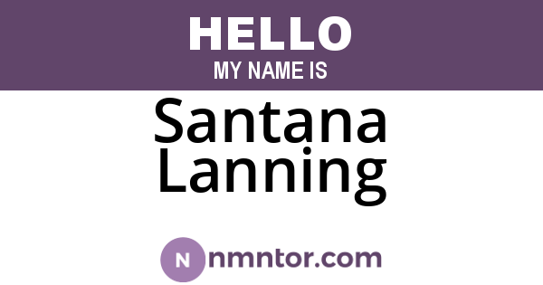 Santana Lanning