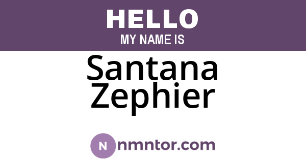 Santana Zephier