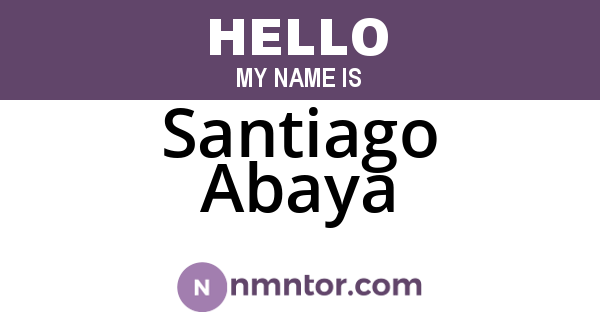 Santiago Abaya