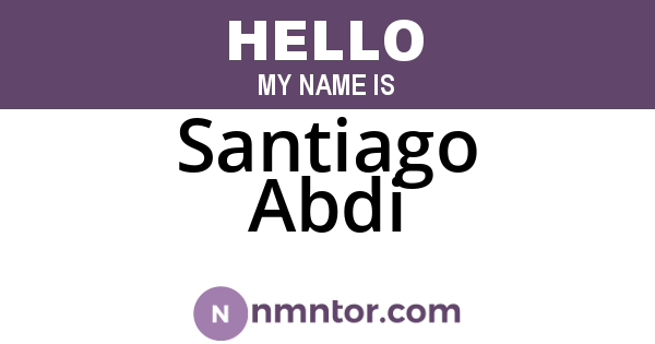 Santiago Abdi
