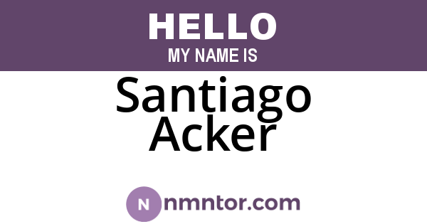 Santiago Acker