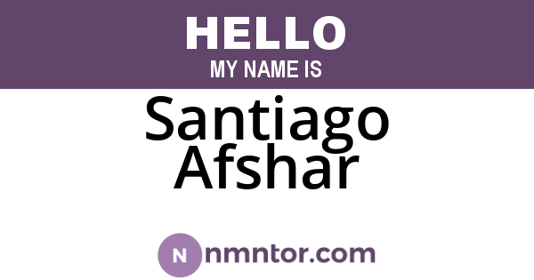 Santiago Afshar
