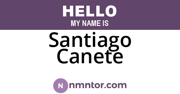 Santiago Canete