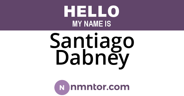 Santiago Dabney