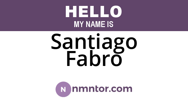Santiago Fabro