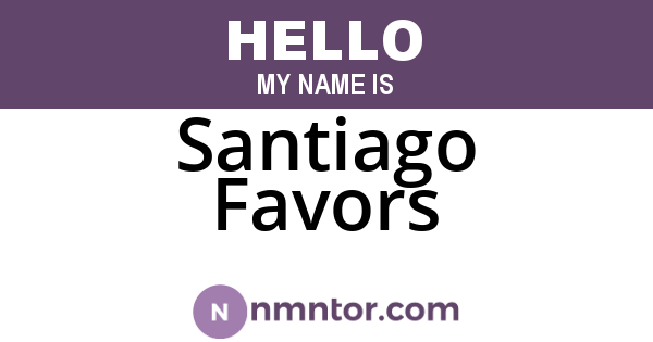 Santiago Favors