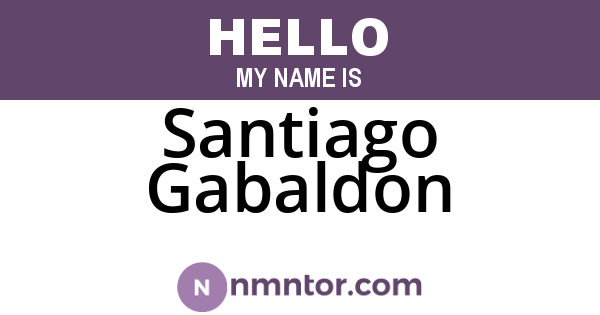Santiago Gabaldon