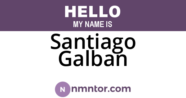 Santiago Galban