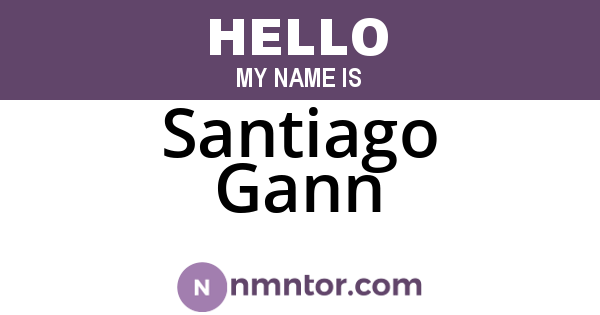 Santiago Gann