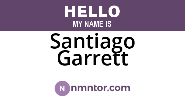 Santiago Garrett
