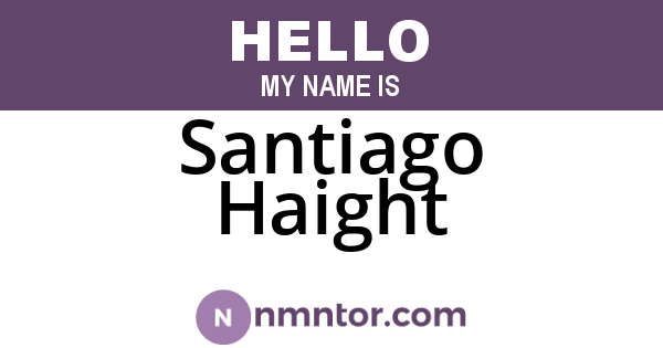 Santiago Haight