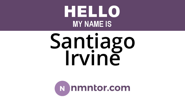 Santiago Irvine