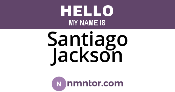 Santiago Jackson