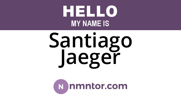Santiago Jaeger