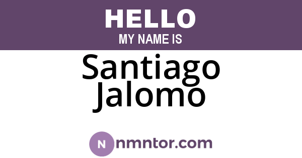 Santiago Jalomo